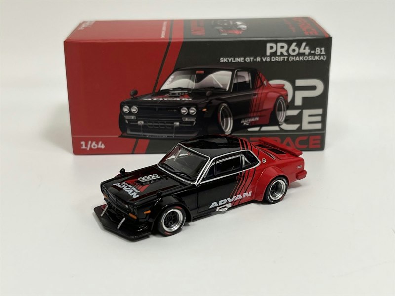 Pop Race Skyline GT R V8 Drift Hakosuka Advan 1:64 Pop Race PR640081