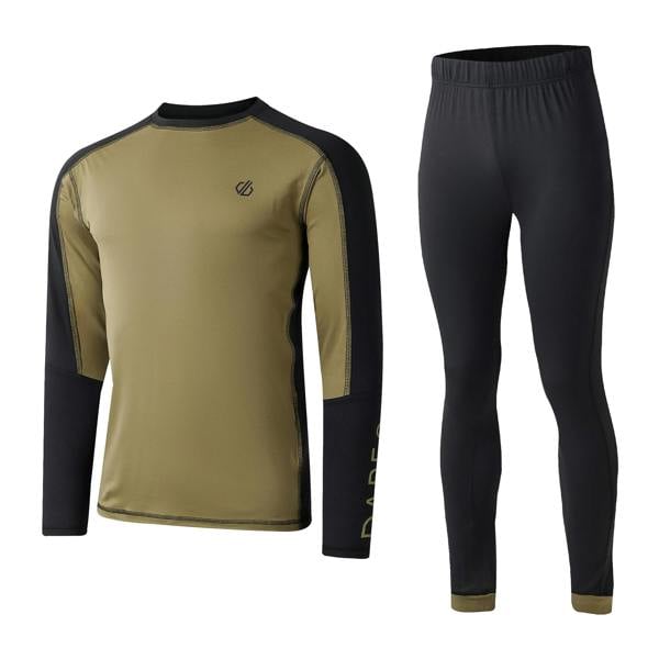 Dare 2B Mens Exchange III Base Layer Set - Black/Martini Olive