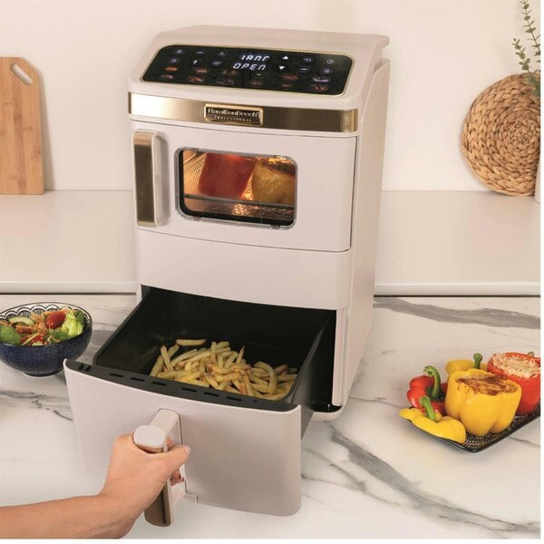 Hamilton Beach Professional DualStack 14.5L Air Fryer Oven - Stone & Brushed Brass