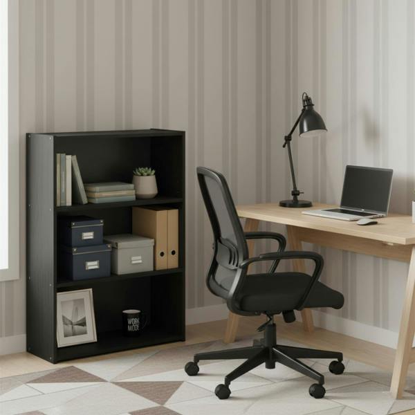WALPLUS Pasir 3-Tier Open Shelf, Americano | Luxury Wall Decor for Living Room & Bedroom
