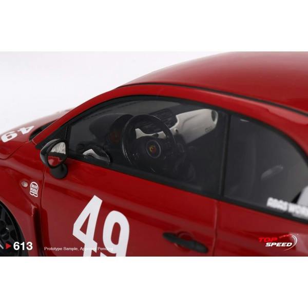 MCSlots Abarth LB-Works X Abas Works 595 Red 1:18 Scale Topspeed TS0613