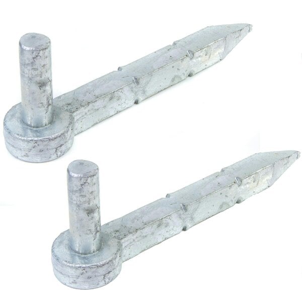 2X 19mm Heavy Duty Farm/Field Gate Hook to Drive Pin - Galvanised 0.7" Spike Hanger