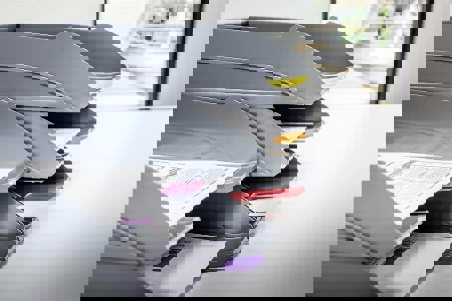 Durable VARICOLOR ECO Stackable Letter Tray Files | A4+ Colour Coded 5 Pack