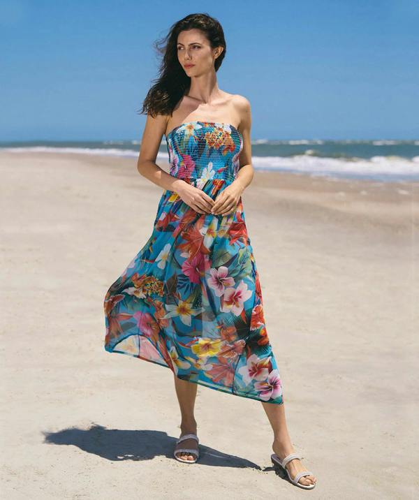 Pia Rossini Ravella - Strapless Maxi Beach Dress