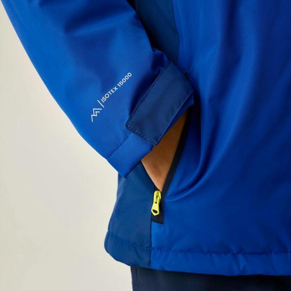 Regatta Kids Hillain Lined Waterproof Jacket - Aviator Blue/Olympian Blue - 11-12 Years - Aviator Blue/Olympian Blue - 100% Mixed