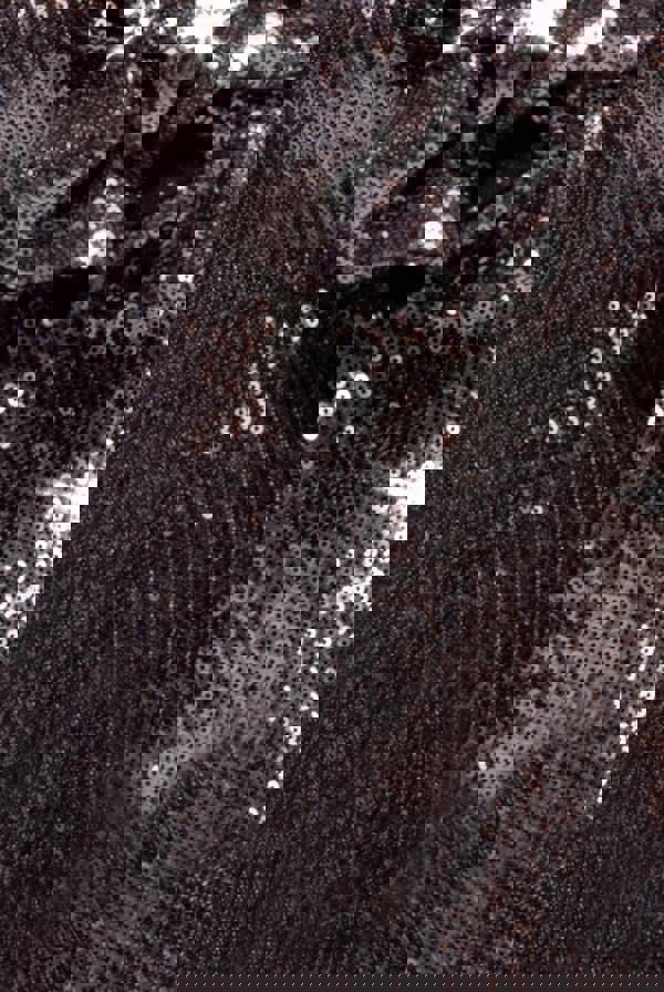 Liquid Sequin Boobtube Midaxi With Corsage - Silver DR4126