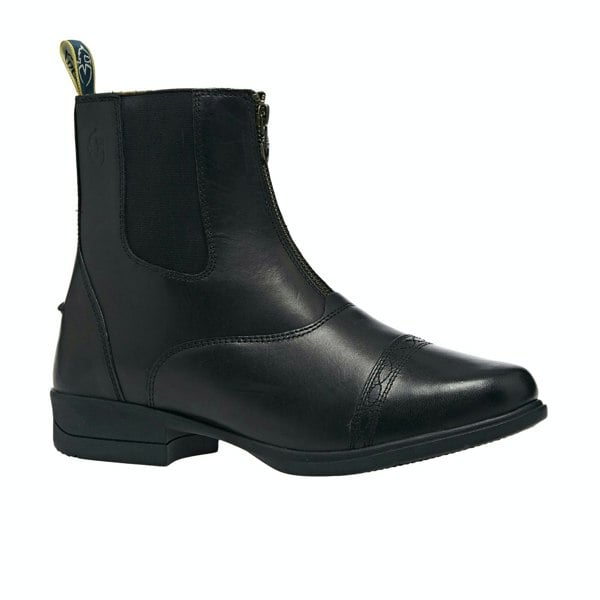 Moretta Womens/Ladies Rosetta Leather Paddock Boots - Black