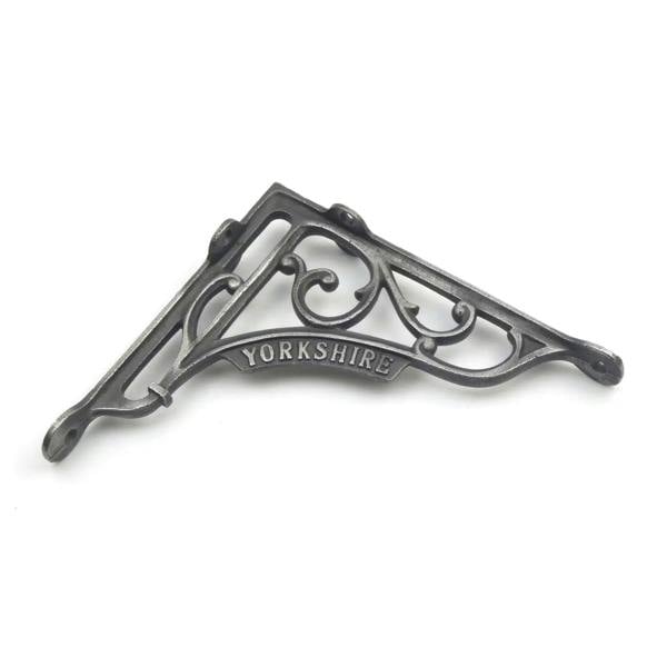 Pair of Antique Cast Iron Victorian Style 'Yorkshire' Shelf Brackets 