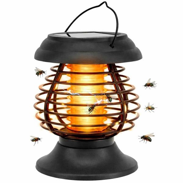 Gardenwize Solar Lantern – 2-in-1 Flame Effect Light & Bug Zapper