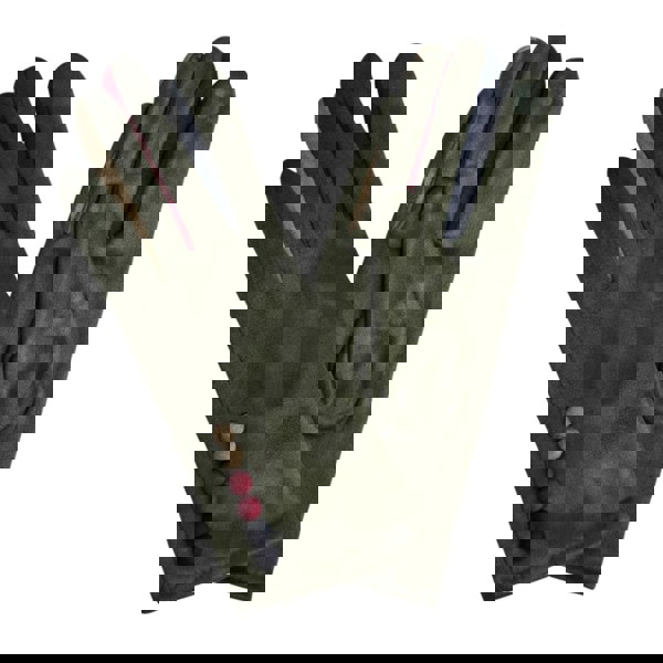 Love EMVY Vibrant Colourful Contrast Ladies Gloves With Button Detailing