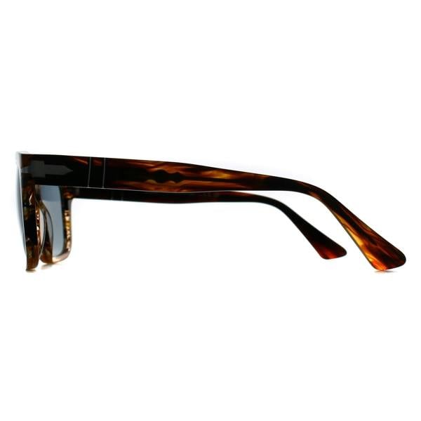 Persol Sunglasses PO3272S 123556 Striped Black & Brown Light Blue