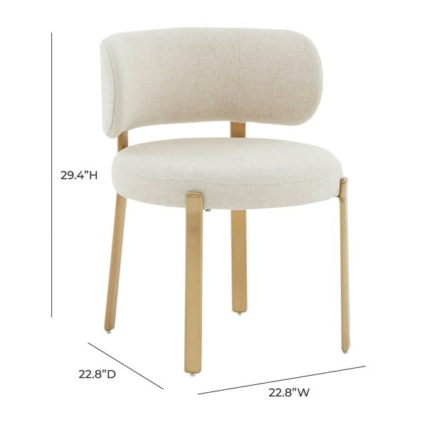 Furniture Edit Margaret Cream Performance Linen Dining Chair