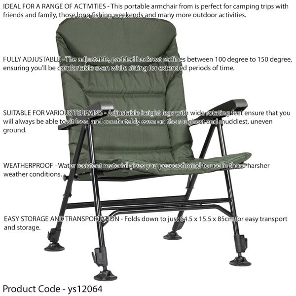 1 Man Waterproof Carp Fishing Bivvy Tent & Adjustable Reclining Camp Chair Set - LoopsDirect