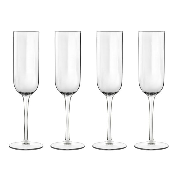 Luigi Bormioli Jazz Flute Glasses, 210ml x 4
