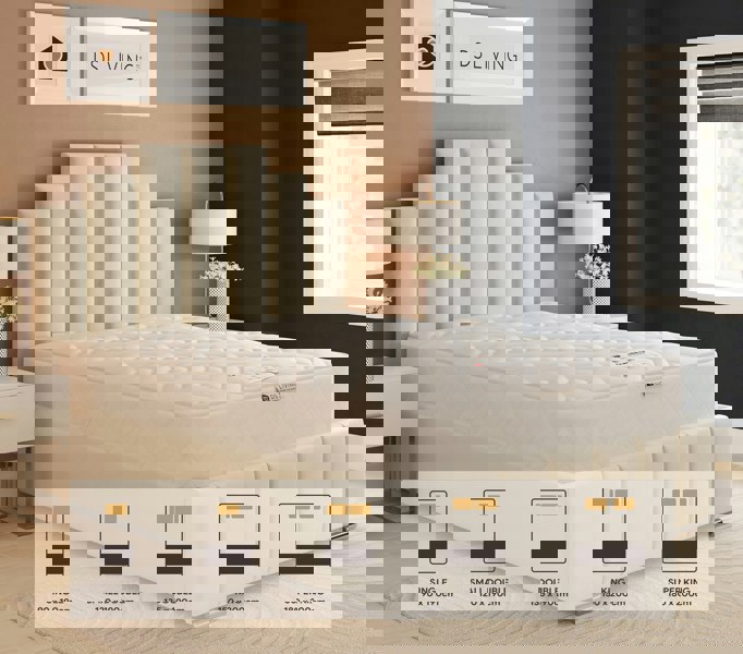 DS Living Nightfall Gel Enhanced 12.5 Bonnell Spring Mattress - 4ft - Small Double - Glacier by DS Living