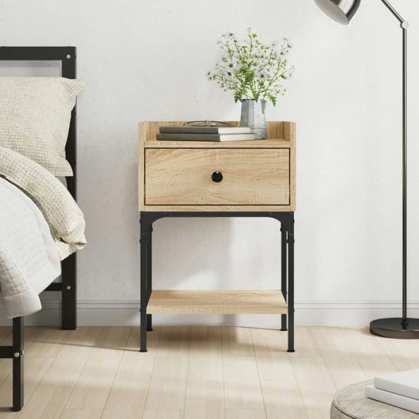 Berkfield Bedside Table Sonoma Oak 40.5x31x60 cm Engineered Wood