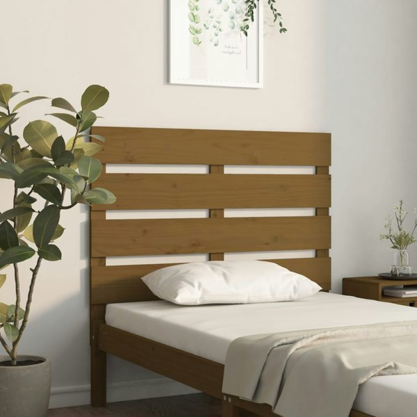 Berkfield Headboard Honey Brown 100x3x80 cm Solid Wood Pine