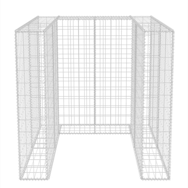 Berkfield Gabion Single Wheelie Bin Surround Steel 110x100x120 cm