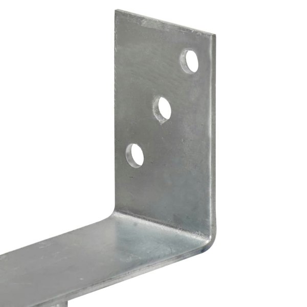 Berkfield Fence Anchors 6 pcs Silver 8x6x30 cm Galvanised Steel
