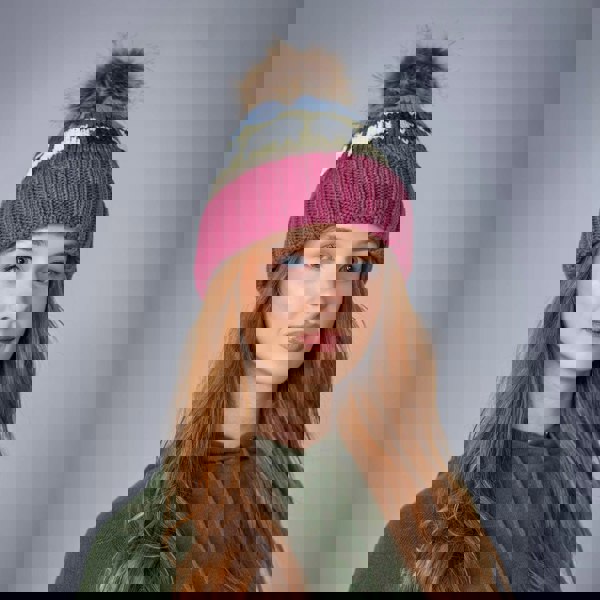 Aran Traditions Aran Knitted Pom Pom Sheep Beanie