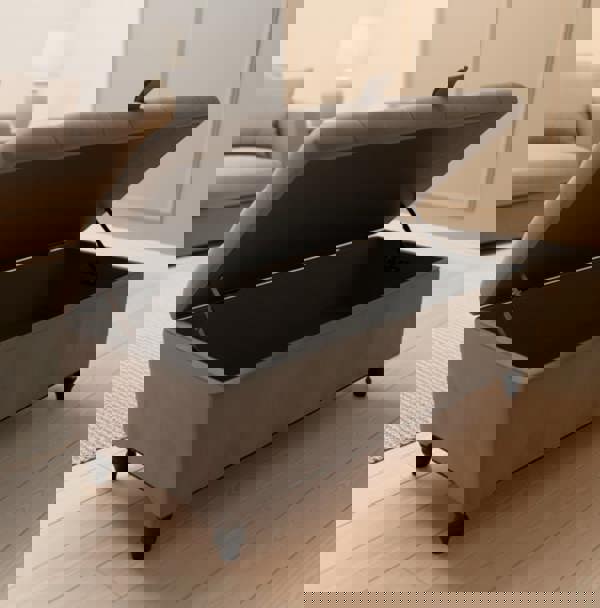 ISTOOLS Luxury Velvet Storage Ottoman Bench – Chesterfield Coffee Table