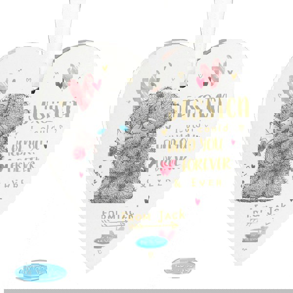 Personalised Memento Company Personalised Me To You Hold You Forever Wooden Heart Decoration