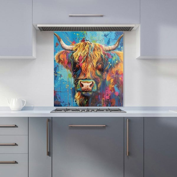 Warren Reed - Designer Splashart Highland Cow Kitchen Splashback