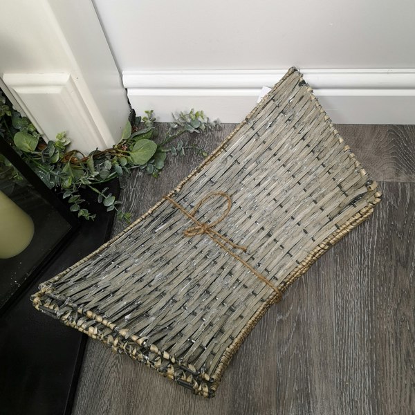 Samuel Alexander 40/58cm Samuel Alexander KD Willow Christmas Tree Skirt Wicker Rattan- Medium Natural