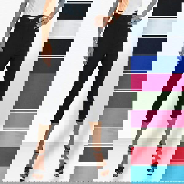 Paulo Due Women's Slim Fit Stretch Cropped Trousers