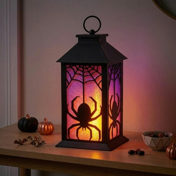 Garden Greatness Shadow Spooky LED Spider Lantern
