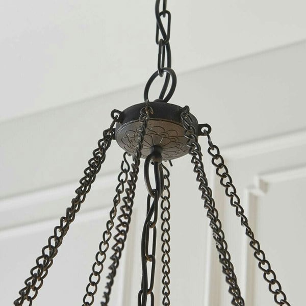 Tiffany Glass Hanging Ceiling Pendant Light Large Bronze Feature Shade i00103 Loops
