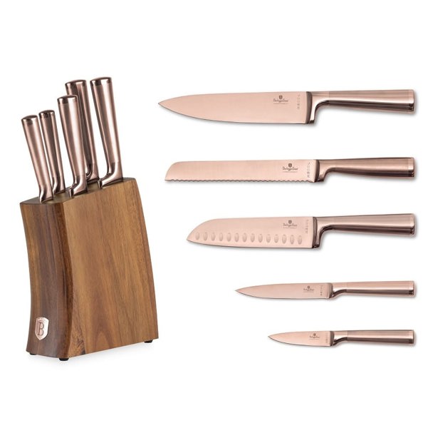 6 pcs knife set with acacia wood stand Berlinger Haus BH3126