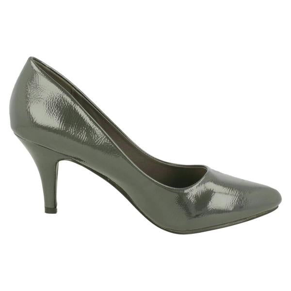 Spot On Ladies Spot On Patent Court Shoes