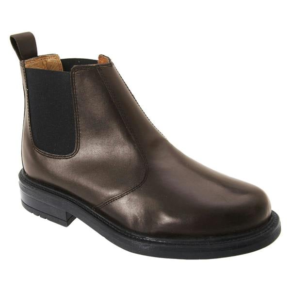 Roamers Mens Leather Quarter Lining Gusset Dealer Boots - Brown