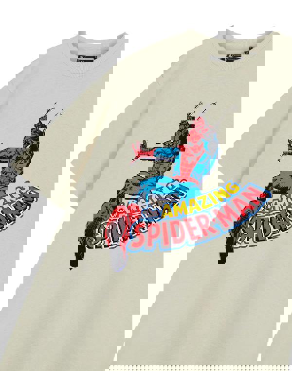 Marvel Boys Beige Web Slinger Short Sleeved T-Shirt