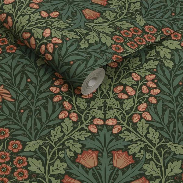 William Morris at Home Oak & Willow Privet Green Wallpaper