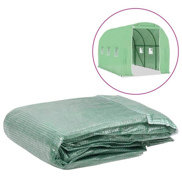 Berkfield Greenhouse Replacement Cover (6.86 m�__) 200x343x200 cm Green