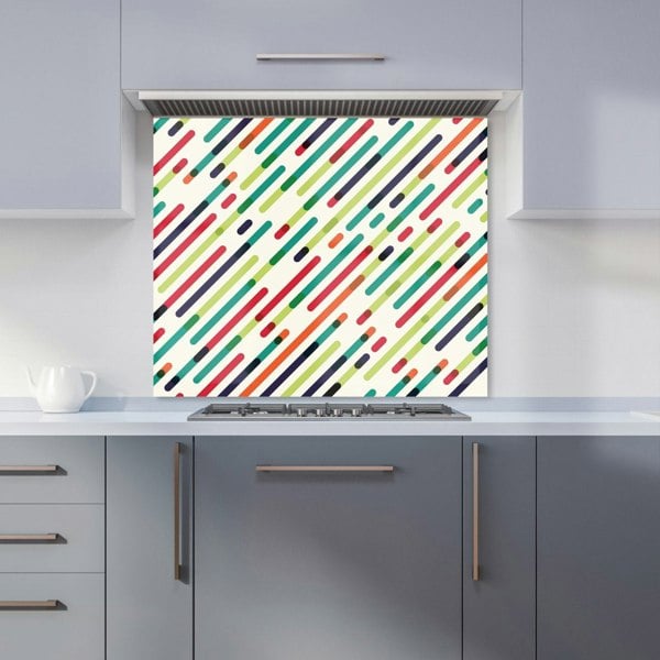 Warren Reed - Designer Coloured Diagonal Abstract Pattern Kitchen Splashback