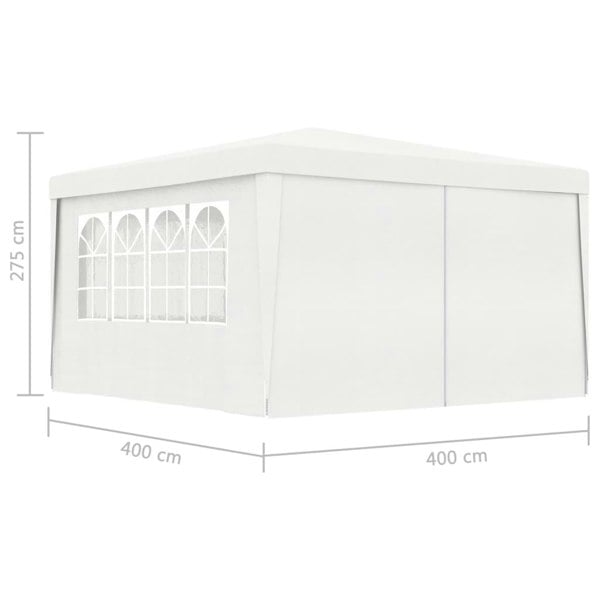 Berkfield Professional Party Tent with Side Walls 4x4 m White 90 g/m