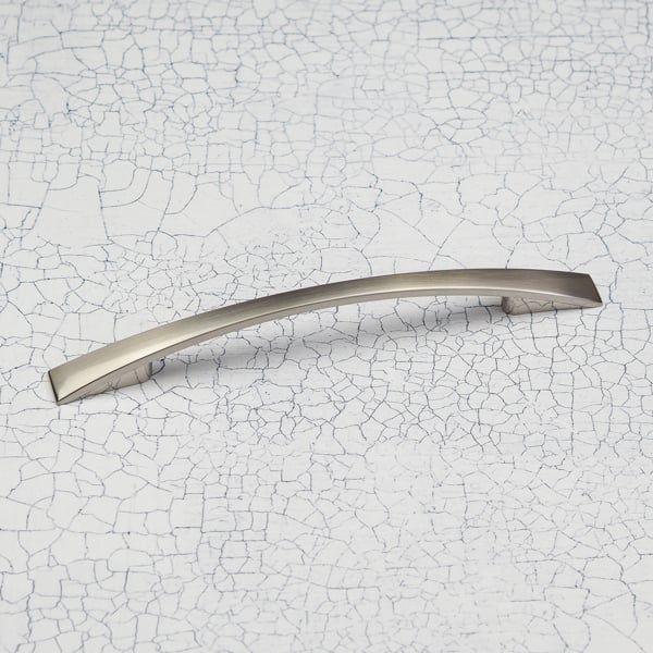 Handle & Home Brushed Nickel Bow Handles