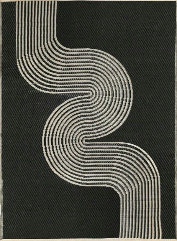 Urban Outdoor Rug Black & Beige | Geometric Design |The Rugs