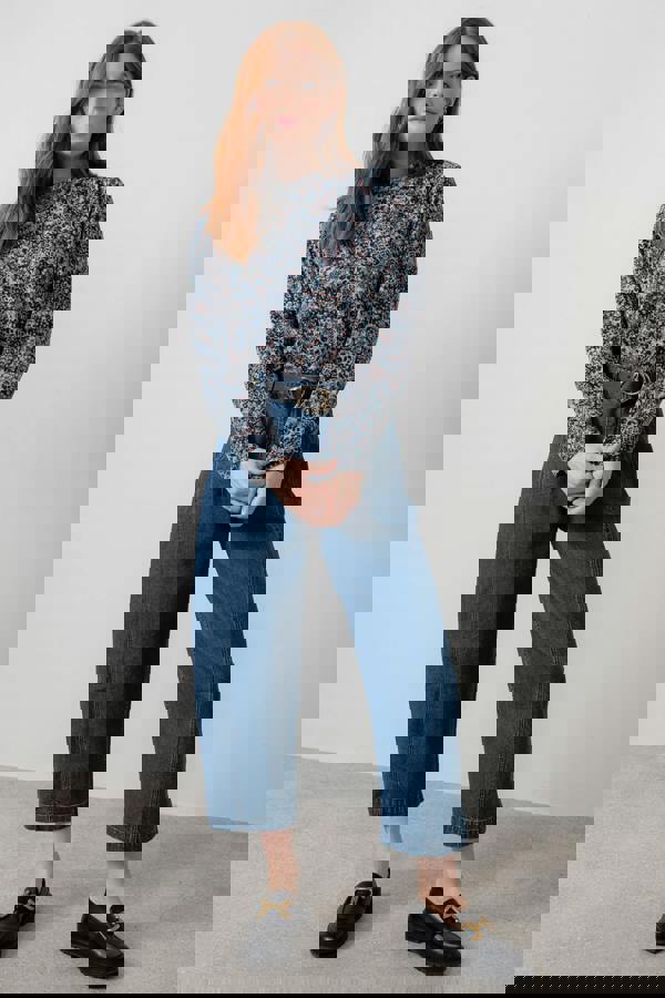 Lily & Me Charlie Barrel Leg Jeans Blue