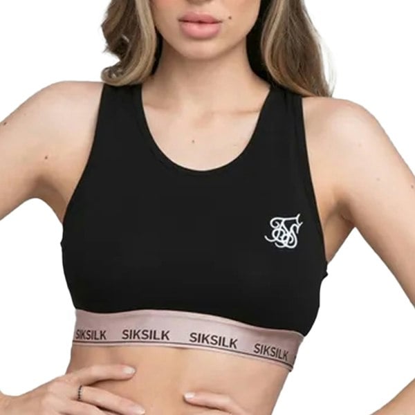 SikSilk Womens/Ladies Roseate Sports Bra - Black