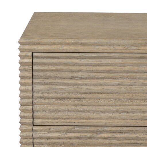 Wyld Haus Mandarina Weathered Oak Ribbed 4 Drawer Chest
