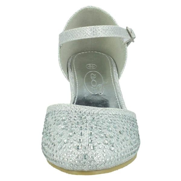 Spot On Girls Spot On Buckle Ankle Strap Glitter Shoes H3084