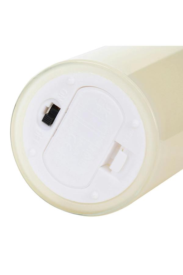 Living and Home 5Pcs Ivory LED Pillar Flameless Candles with Remote–Flickering Flame, Dimmable & Timer