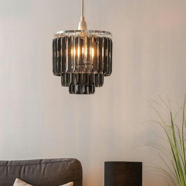Pagazzi Lighting Bria Smoked Easy-Fit Pendant