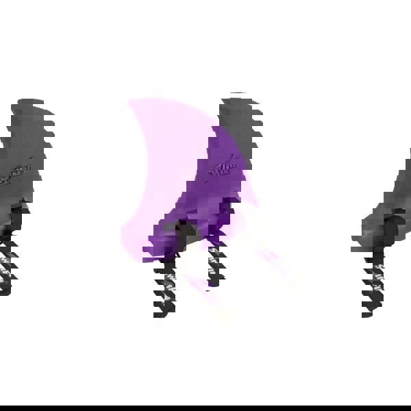 Purple SwimFin shark fin shaped buoyancy aid with adjustable straps