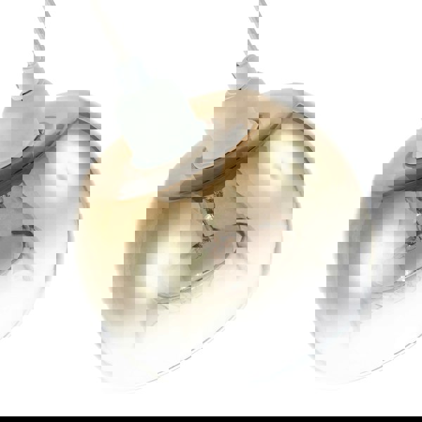 Modern Polished Gold and Clear Glass Circular Pendant Lighting Shade Image 3