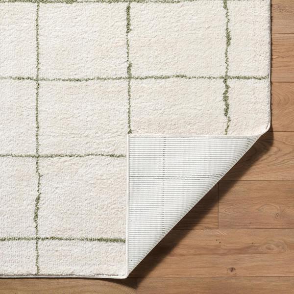 Livabliss Tivoli-Washable Cream Green Modern High Pile Rug